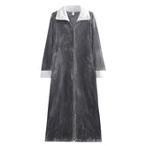 Plus Size Flannel Warm One-piece Nightgown Pyjama For Men Winter - NOIRPYJAMA
